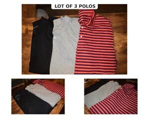 ~ Lot of 3 Polo Men’s Short Sleeve Shirts Size 3XL Collared Button-up Golf ~